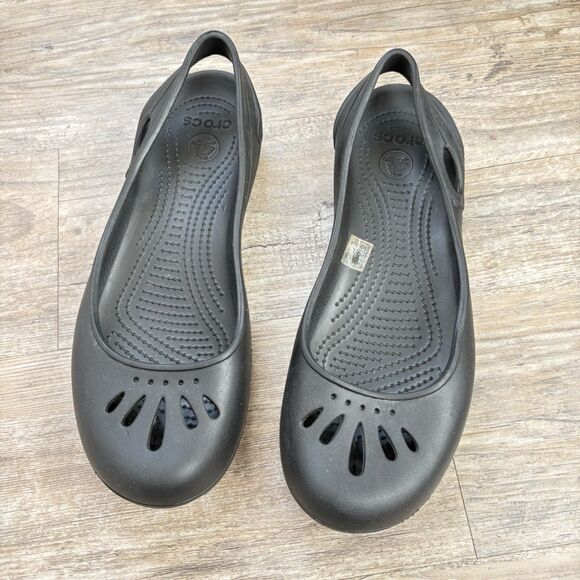 Crocs Flat Women 11 Slip On Ballet Kadee Casual Lightweight Comfort - Picture 1 of 6